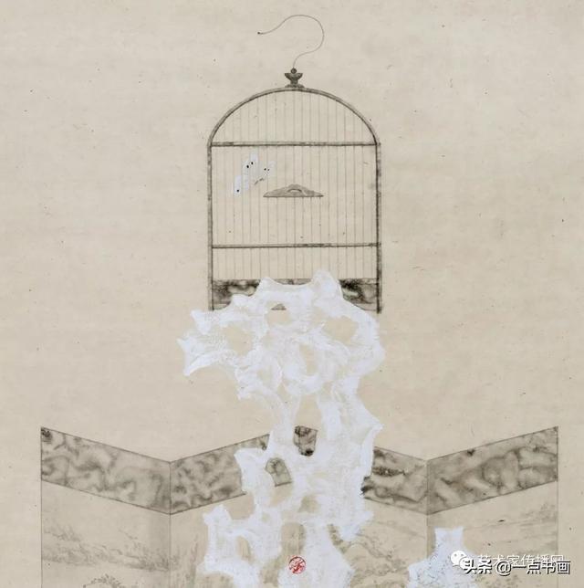 这位画家喜欢画鸟笼子啥意思