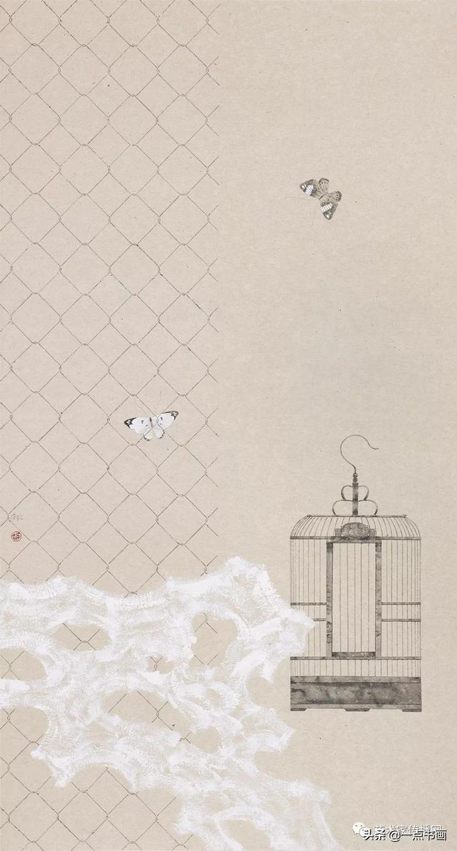 这位画家喜欢画鸟笼子啥意思