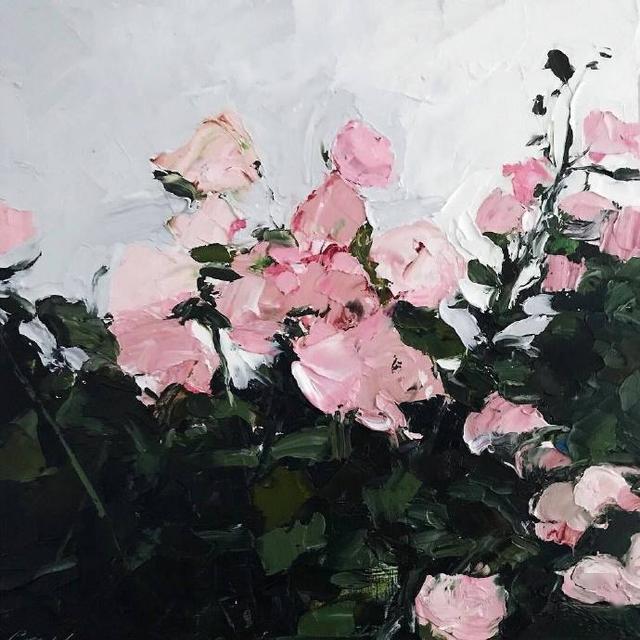 油画,蔷薇!