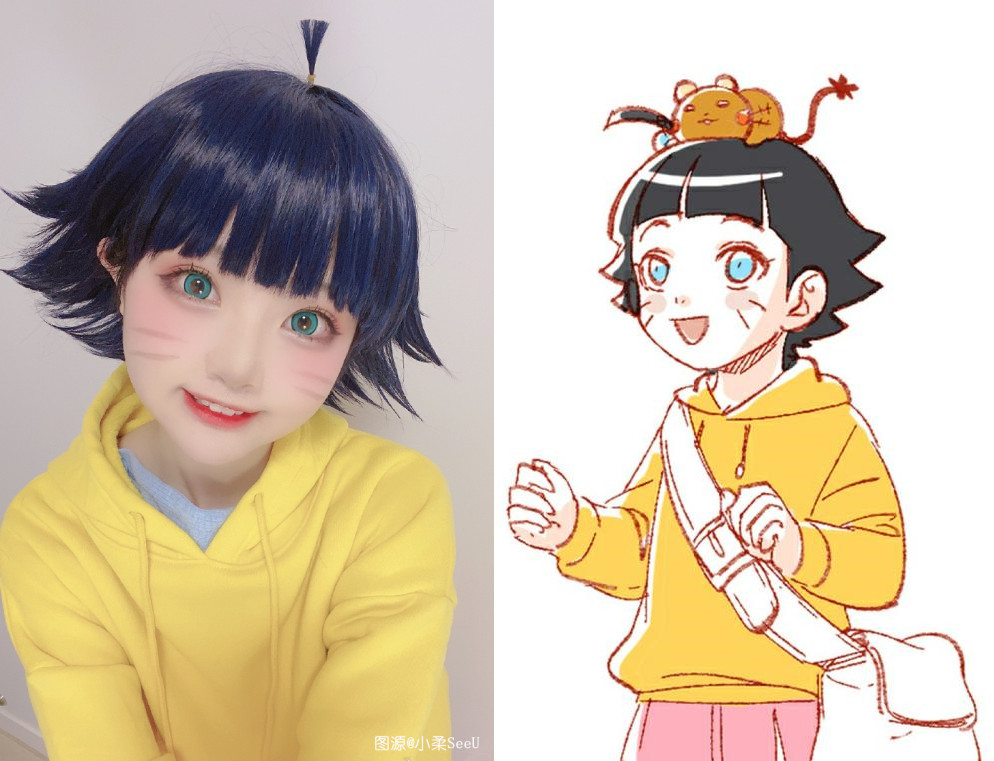 她cos的漩涡向日葵,真是萌翻众人不偿命呀!