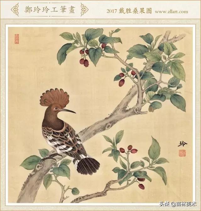 欣赏12幅工笔清宫鸟谱系列