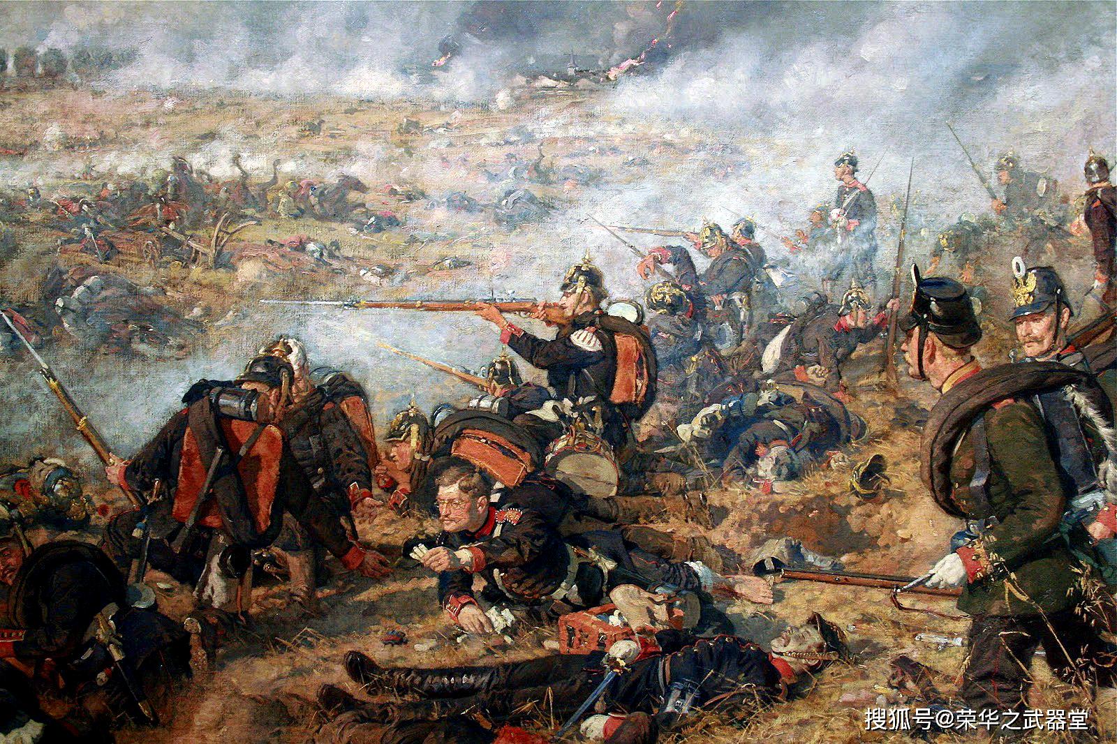 反映普鲁士士兵野外作战的油画而军事的有利条件则是《巴黎条约》的