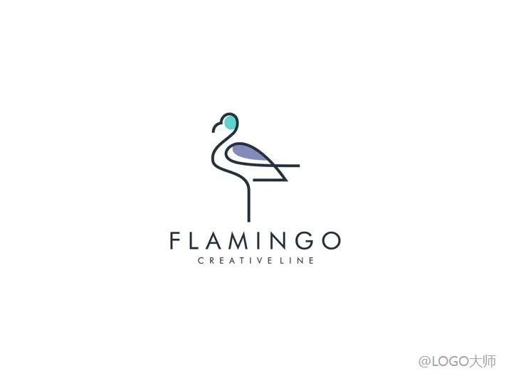 火烈鸟主题logo设计合集鉴赏