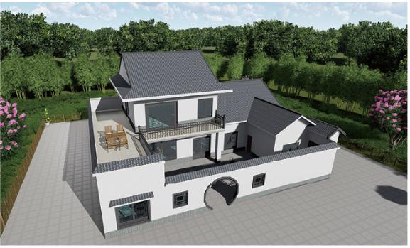 农村两层四合院自建房参考图