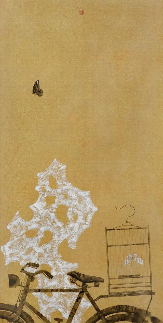 这位画家喜欢画鸟笼子啥意思