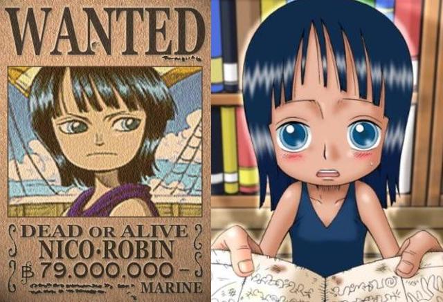 罗宾八岁的悬赏金额就达到了惊人的7900万贝利,这在海贼王前期是遥不