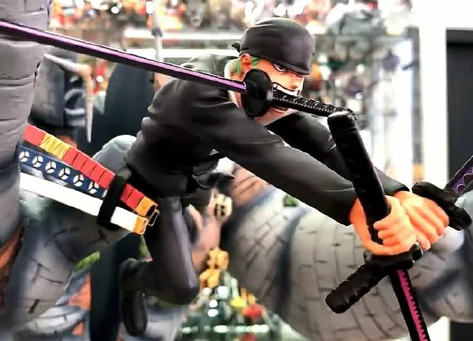 原创海贼王手办5位数索隆斩琵卡手办气势磅礴路飞竟cos龙珠人物