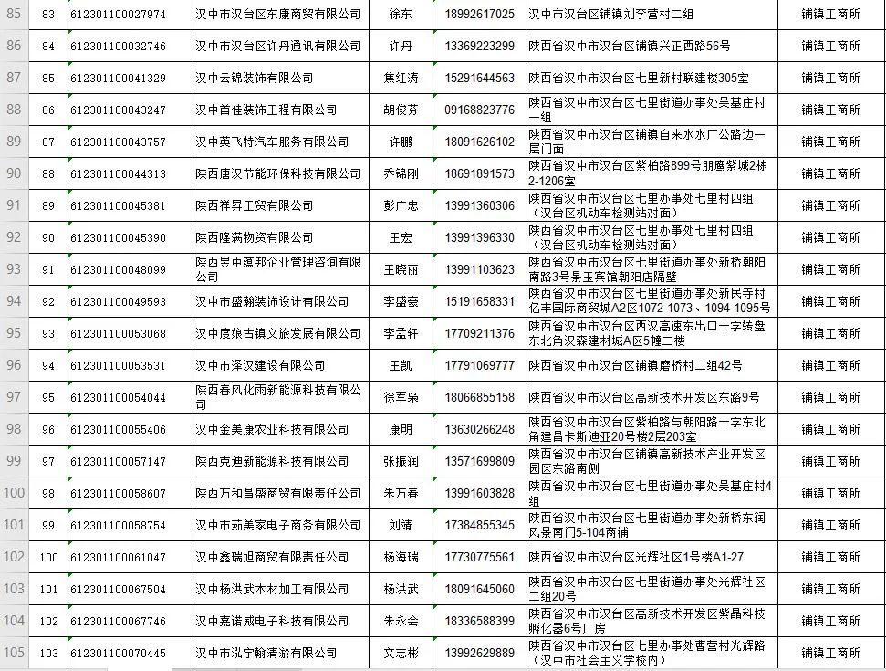 漢中263戶企業或將被吊銷營業執照