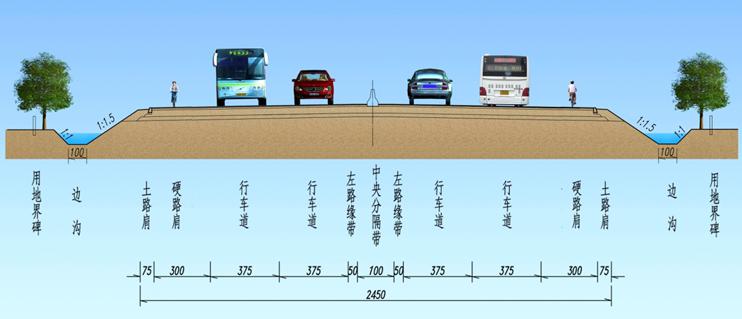 g106国道杞县段改建工程方案,内含:路线走向,涵盖村庄,加宽米数等