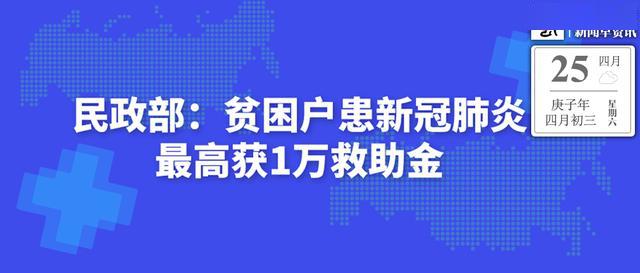 民政部患新冠肺炎貧困戶最高獲1萬救助金丨新聞早資訊