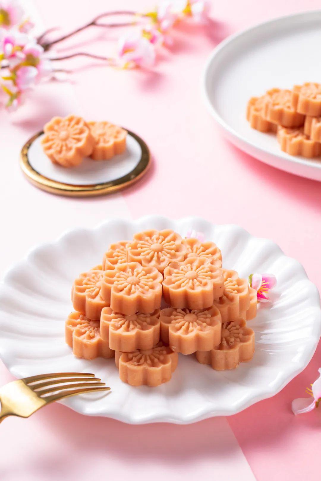 把樱花留下来超港樱花味绿豆糕粉粉上新