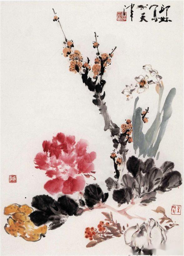 芍藥,芙蓉花,牽牛花,菊花,梅花,蘭花,荷花,藤蘿,水仙,雞冠花,鳳仙花