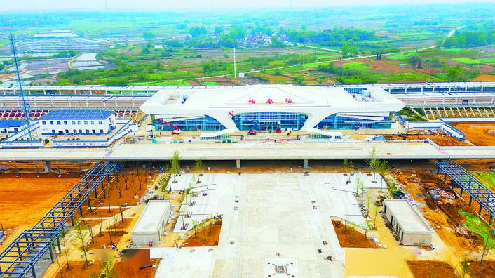 巢湖千年古镇有了高铁站,商合杭柘皋站即将竣工