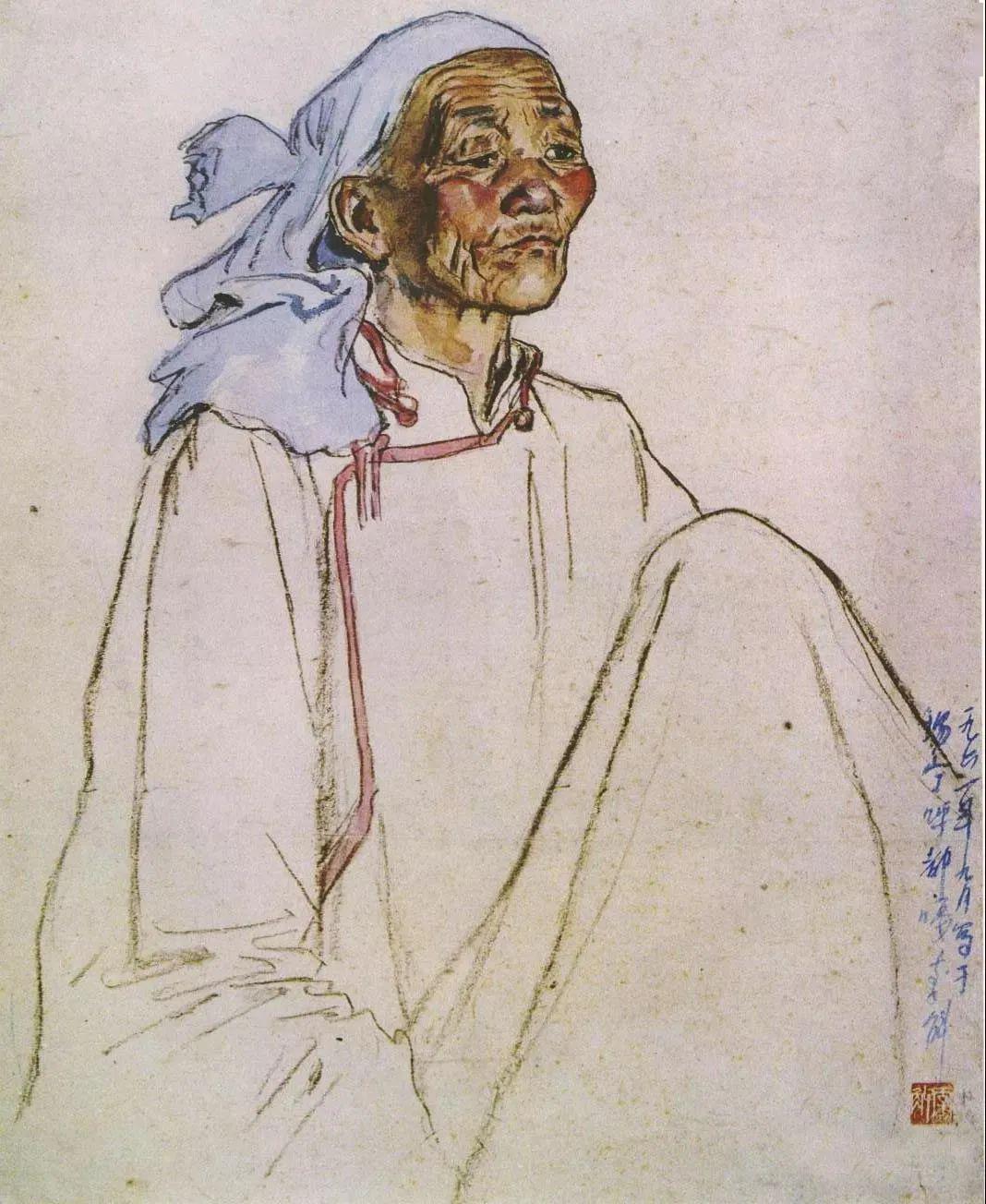 以素描画中国画他为第一