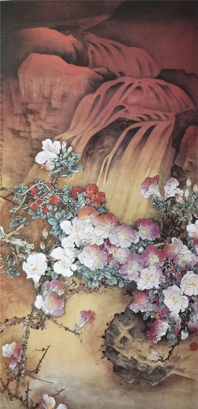 中国画大家郑大干工笔重彩花鸟画