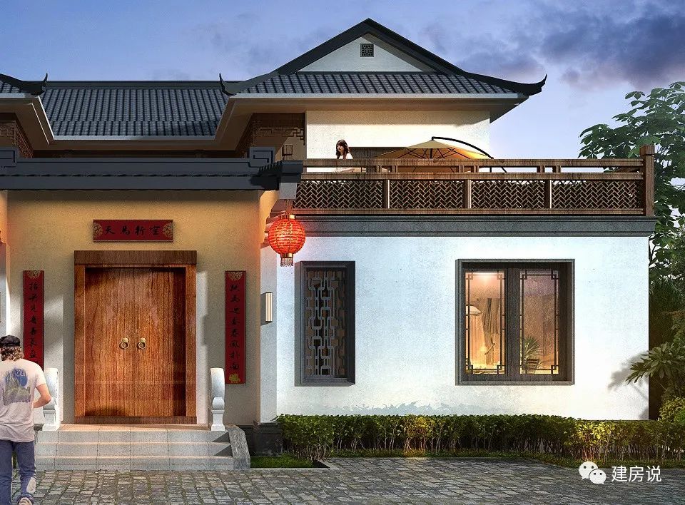 农村建房图纸太棒了这款中式别墅新鲜出炉中国人就要住有中国味的别墅