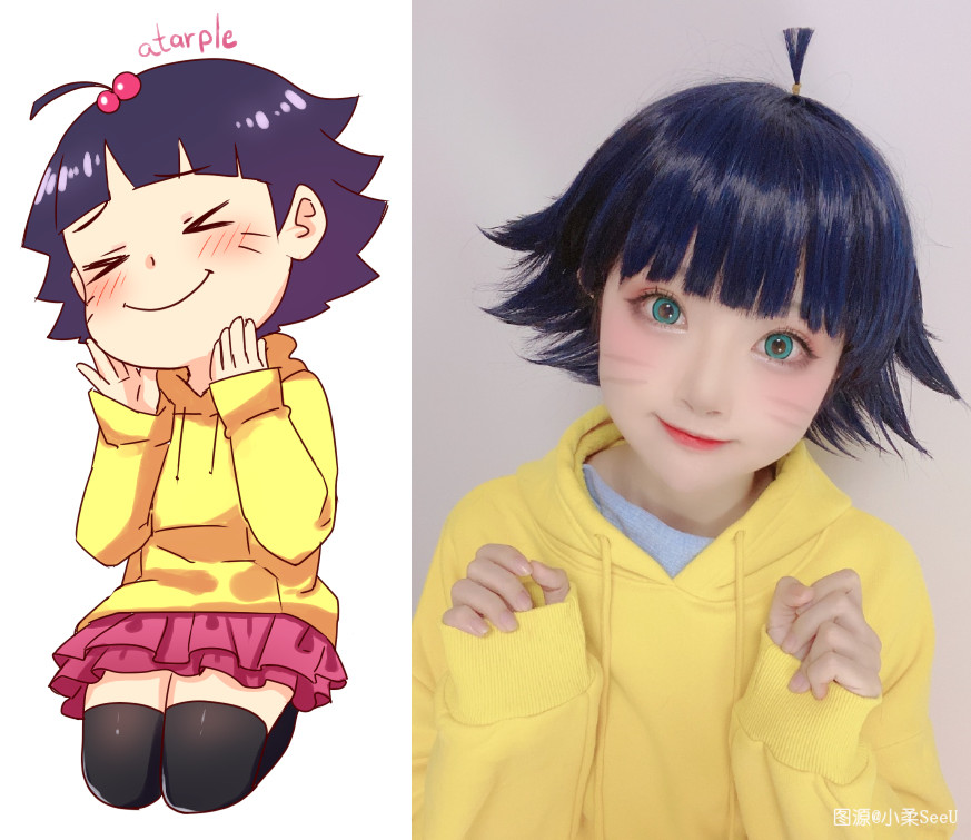 一人cos两角,母亲与女儿轻松驾驭,鸣人是爱老婆,还是爱女儿?_向日葵