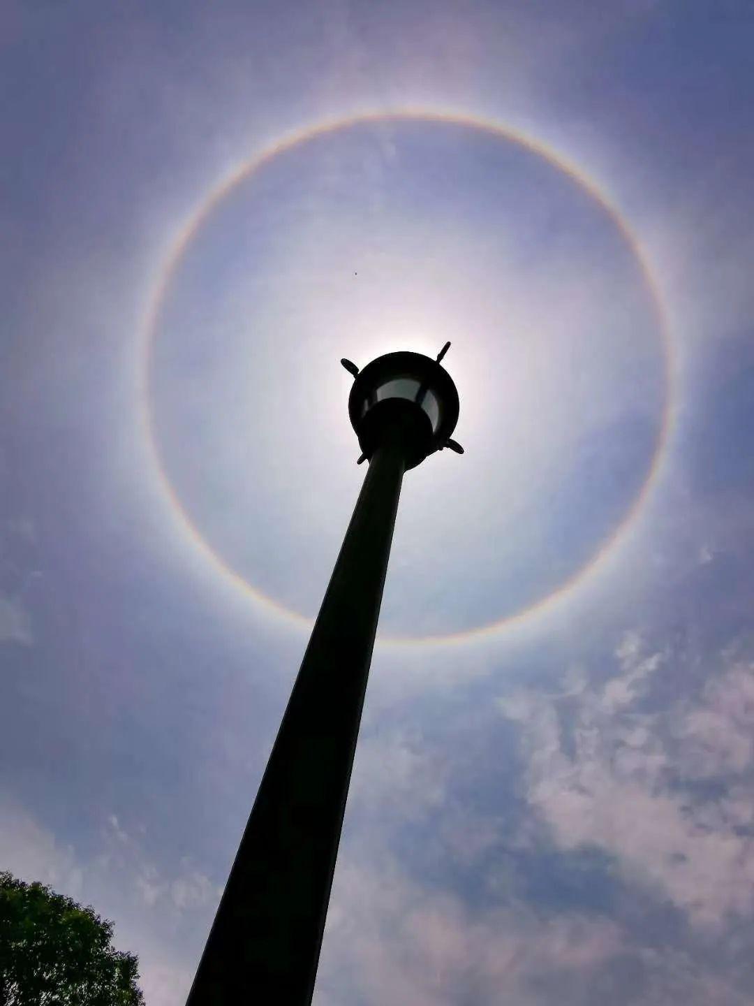 陆河今天出现圆虹现象网友惊呼美哉