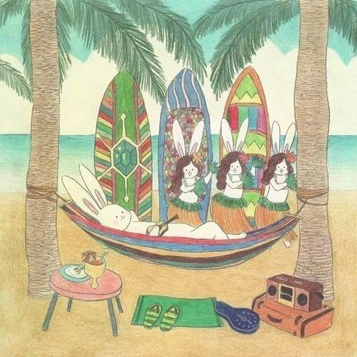 超萌的兔子韩国插画师lapinfee作品