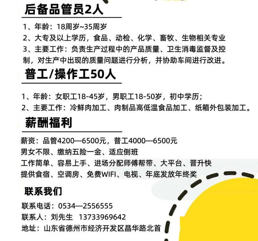 德州最新招聘信息4月25日