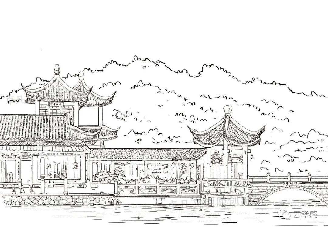 孝感80后奶爸用手绘还原澴川八景看到原画被惊艳到