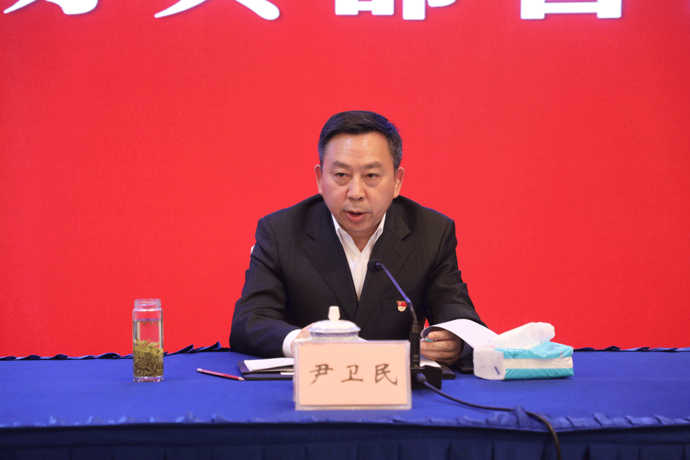 许向阳代表第五督导组作动员讲话.