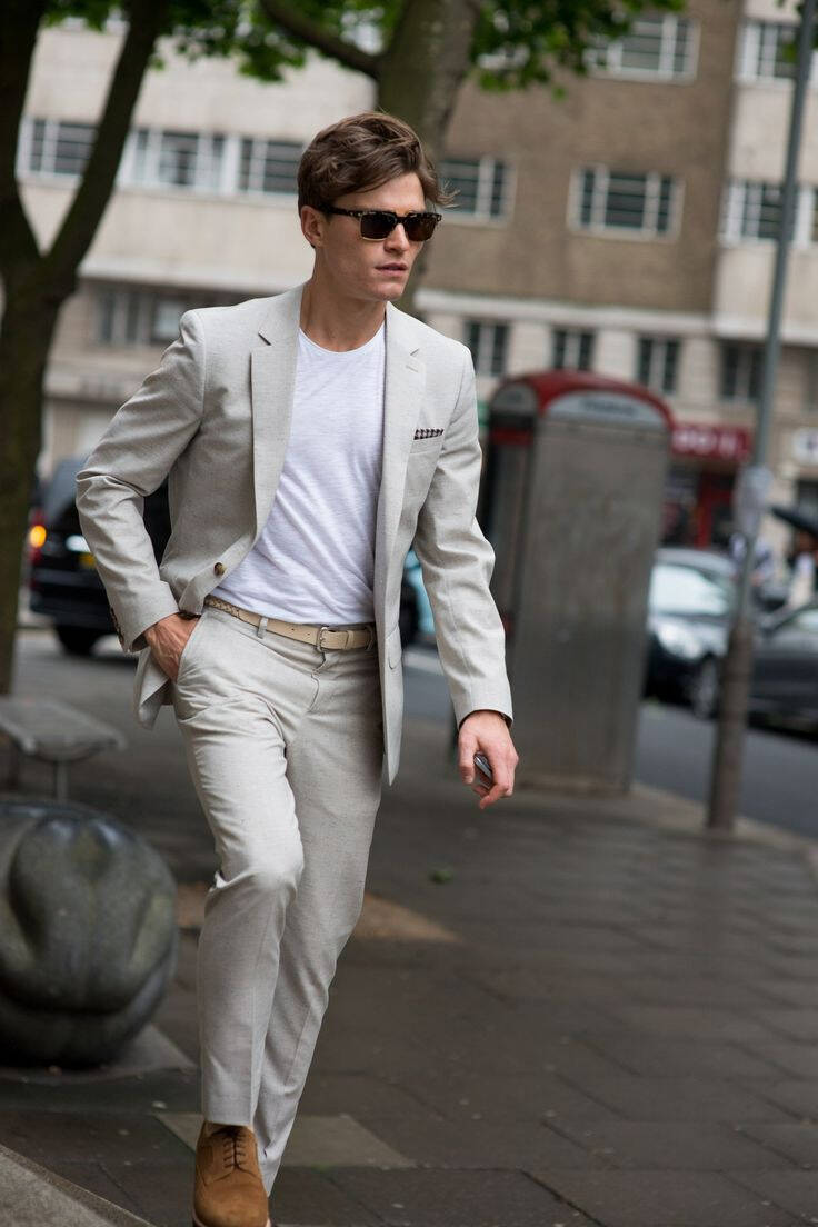 亚麻系列的休闲西装