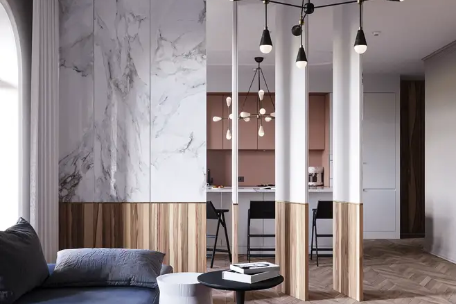 6个大理石隔断家装设计案例拿走不谢!