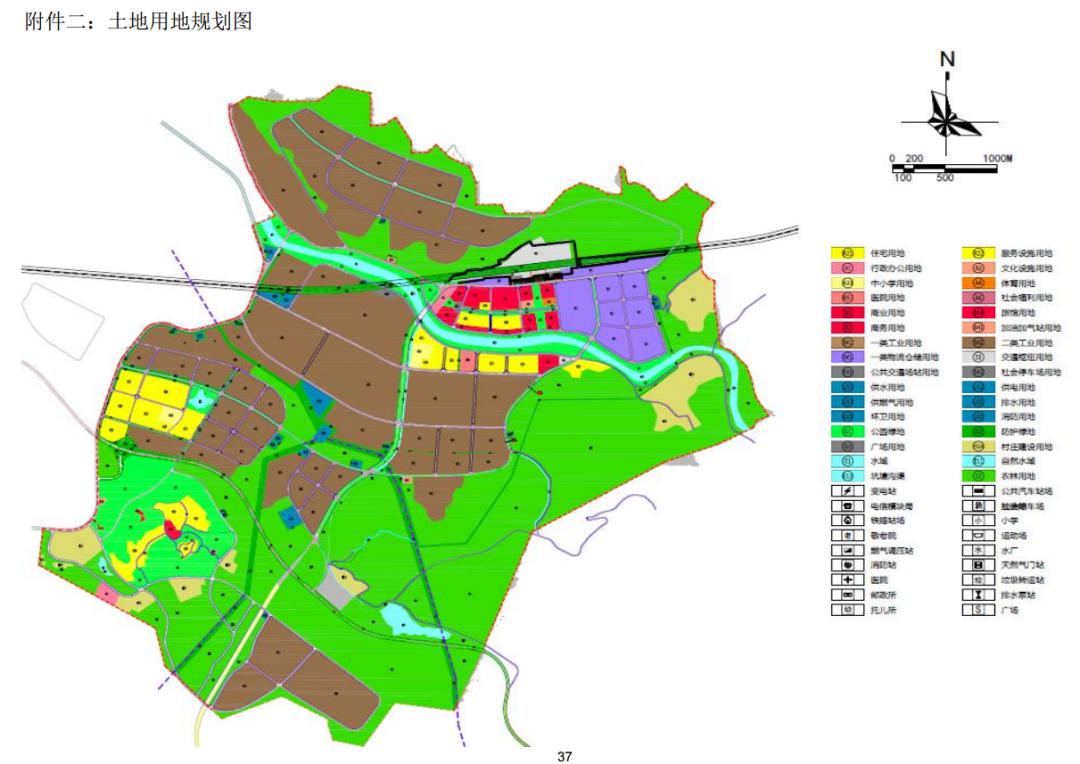 (土地用地规划图(大明市园区)可明生物位于浙江新昌经济开发区大明市