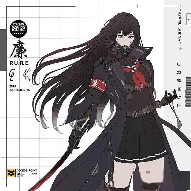 插画丨酷到没朋友的少女装甲战士赛博朋克风永远都让人热血沸腾