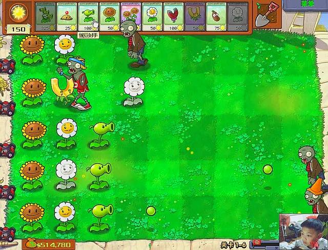 想收集银币,却被僵尸吃掉脑子,小学生怒种两排星星果_西瓜投手