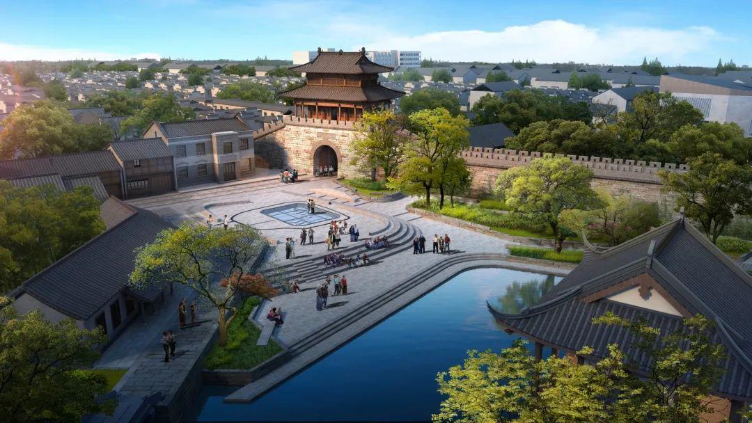 古城建设效果图希望新登的广大百姓了解,关心和支持新登城镇有机