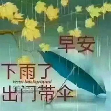 雨天早安問候語圖片下雨天的問候圖片帶字