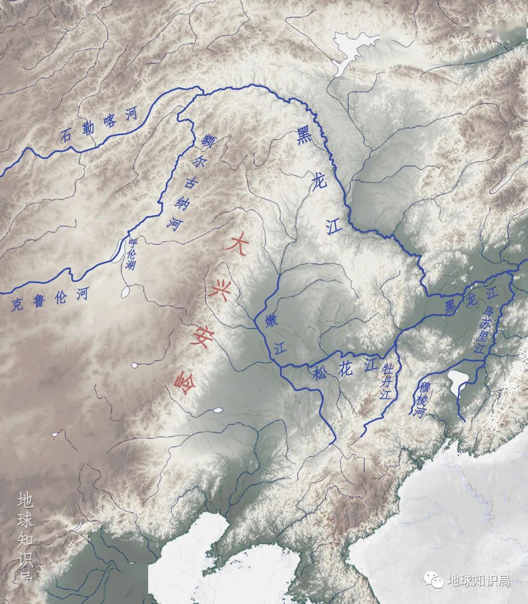 东北地区河流分布图图片