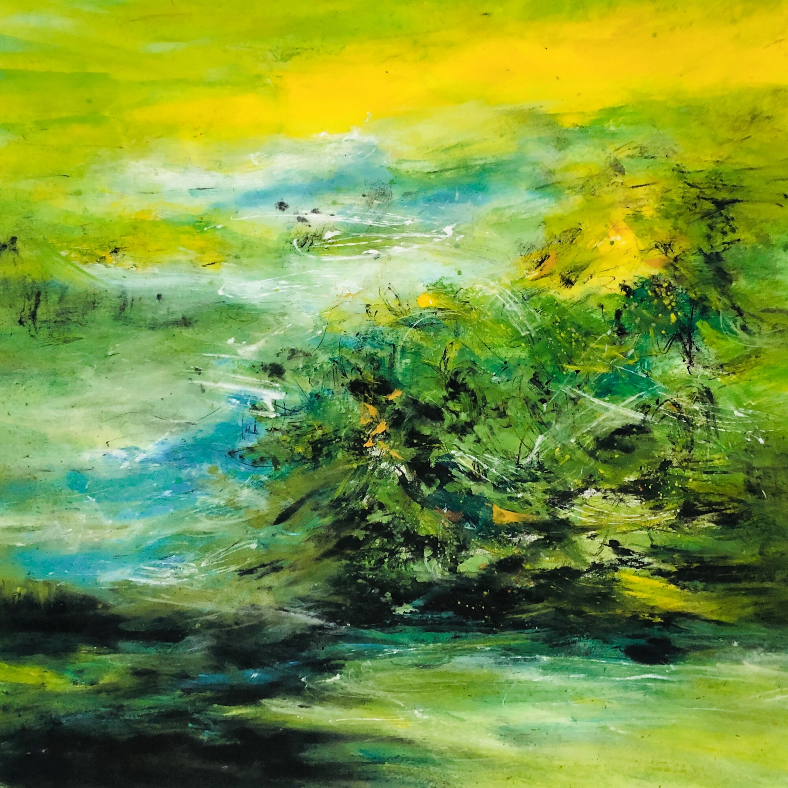 北京画院石齐研修生上云画家新写意山水画作品欣赏