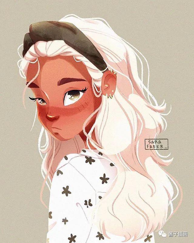 插画sarafaber她笔下的女孩是穿搭造型的教科书