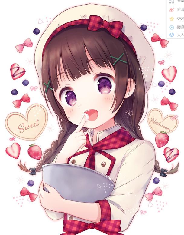 精选微信头像二次元动漫清纯可爱小美女