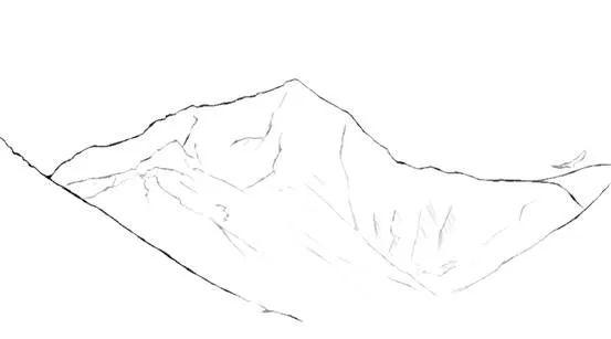 攀登珠峰儿童简笔画图片