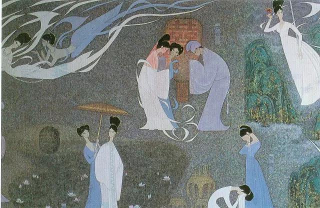 权正环,李化吉 白蛇传(局部 壁画 1979年其中,中央工艺美术学院