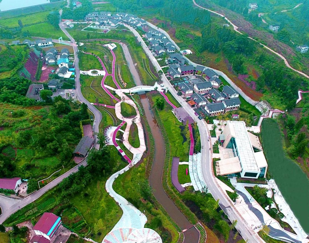 航拍下的岳池农家真美