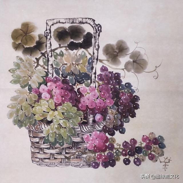 葡萄熟了-朱健国画作品欣赏