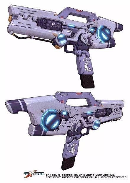 未来科技感武器设计图,配合什么样的机甲适合呢?