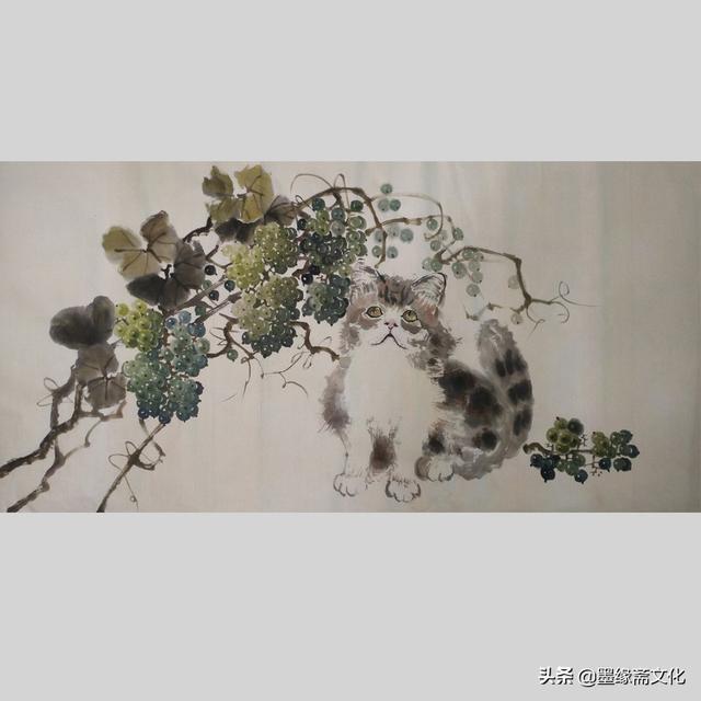 葡萄熟了朱健国画作品欣赏