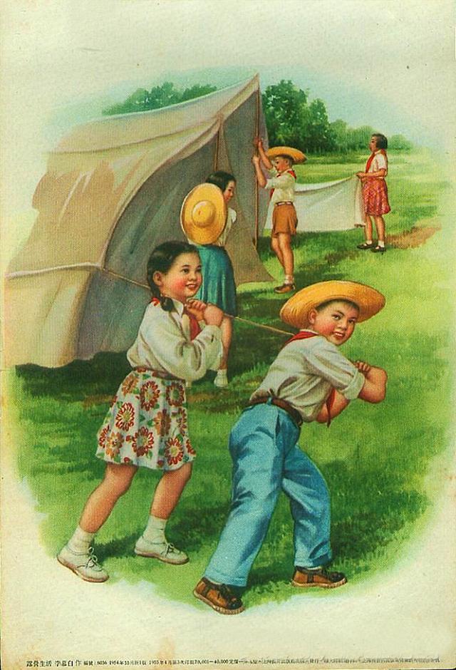 50年代年画中的儿童那么的天真烂漫现在的孩子差太远了