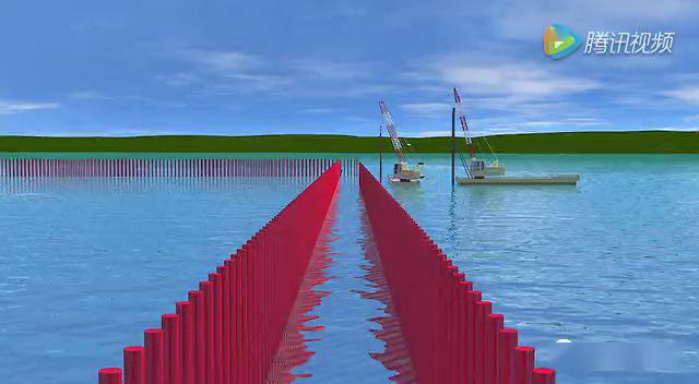 这个桥梁案例采用筑岛围堰及双排钢管桩围堰施工,围堰内修筑便道及