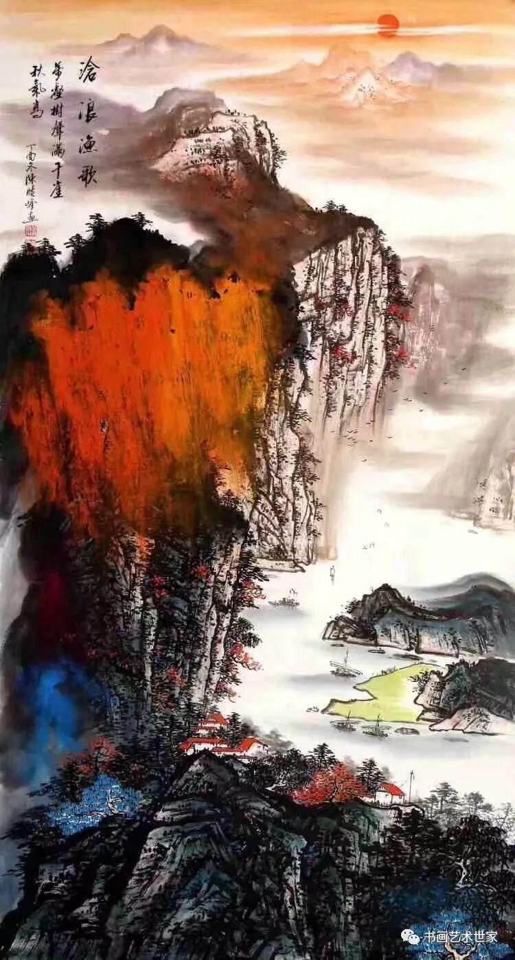 画家专栏│新派重彩山水画家陈晓峰作品赏析