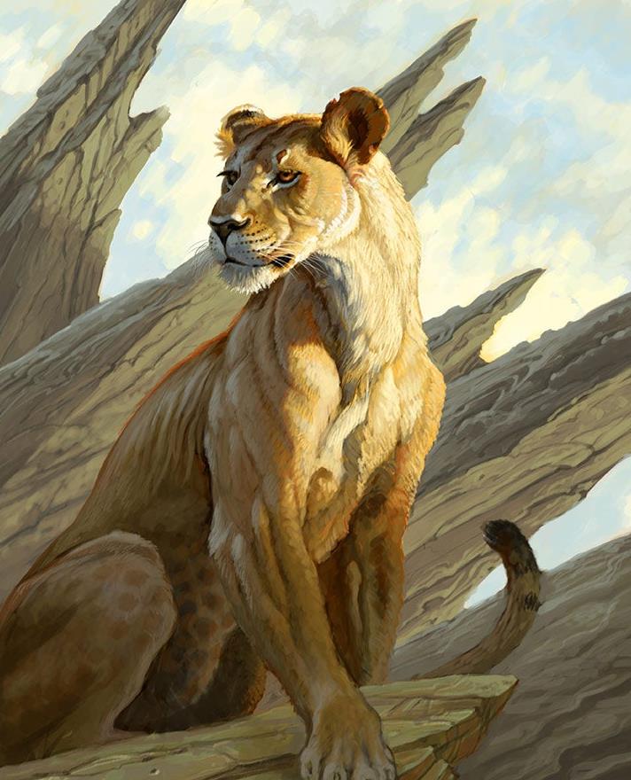 母狮王——莫克纳萨将狮长鬃草原狮的现状就如同它的设计原型一样