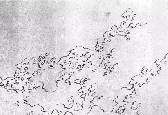 浮世绘海浪 黑白色图片