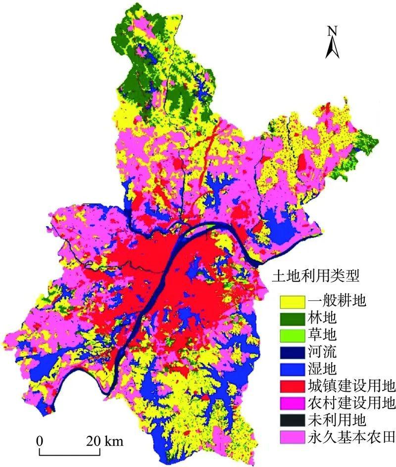 基于landscape的武汉市永久基本农田08顾及轨道交通影响的浙中城市群