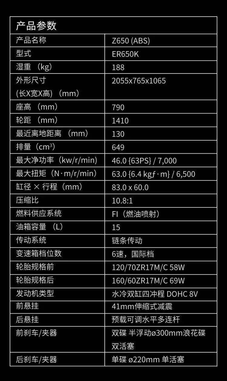 川崎新款zninja650发布配置升级售价有升有降